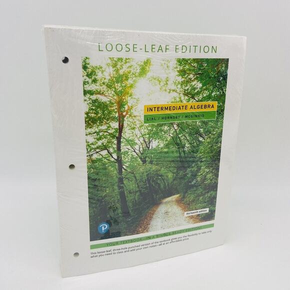 NEW/SEALED Intermediate Algebra, Loose-Leaf 13th Edition Lial/Hornsby/McGinnis - Picture 1 of 4
